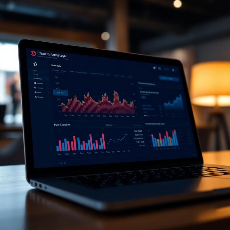 Dashboard financeiro com indicadores de desempenho